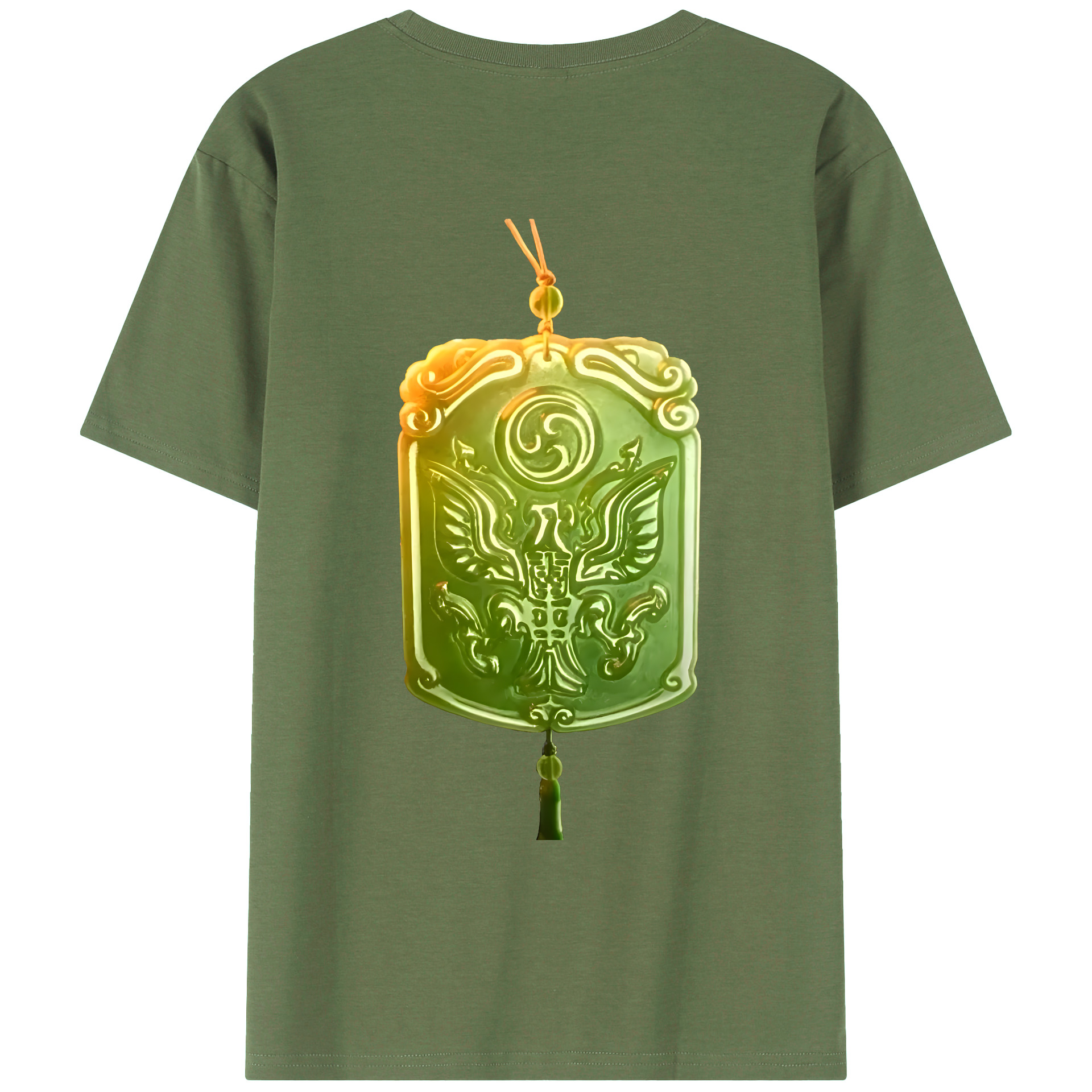 （画像用） Ne Zha 2 ナタ 魔童の大暴れ 綿100％ メンズ半袖Tシャツ（バックプリント） 通気性